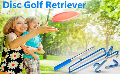 Disc Golf Retriever Pole – 16ft Telescopic with Hooks, ideal for retrieving discs in various terrains.