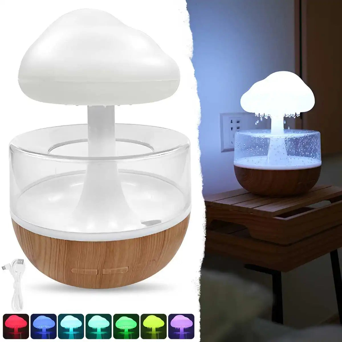 Colorful Mushroom Aromatherapy Humidifier – Relaxing Mist