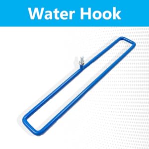 Disc Golf Retriever Pole – 16ft Telescopic with Hooks featuring a blue water hook accessory.